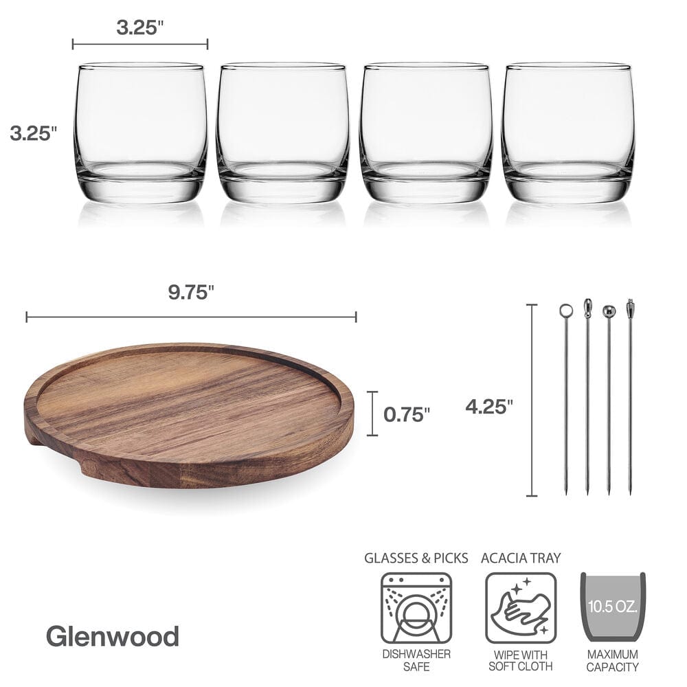 Glenwood 9 Piece Double Old Fashioned Bar Set - Image 3