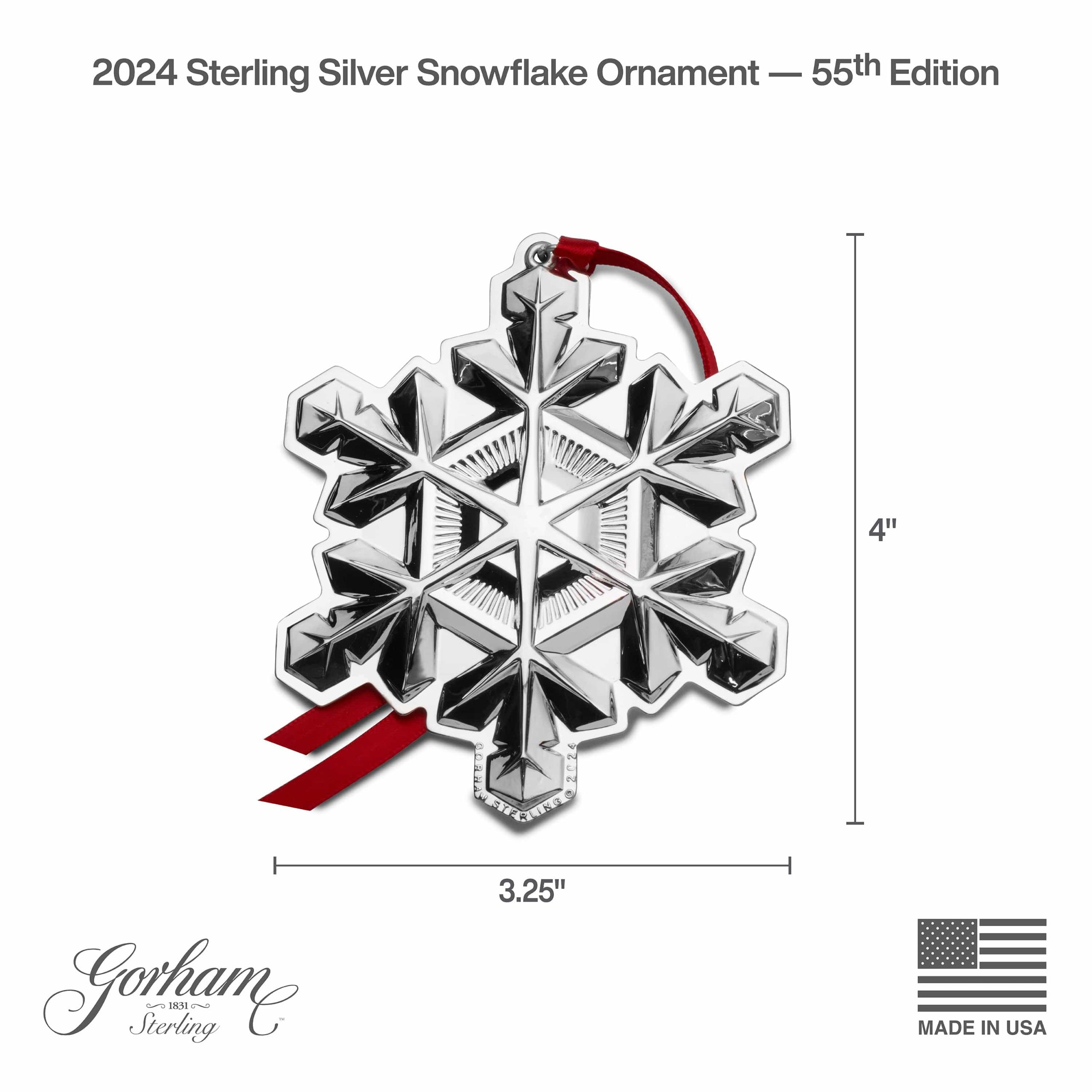 2024 Sterling Snowflake Ornament 55th Edition - Image 5