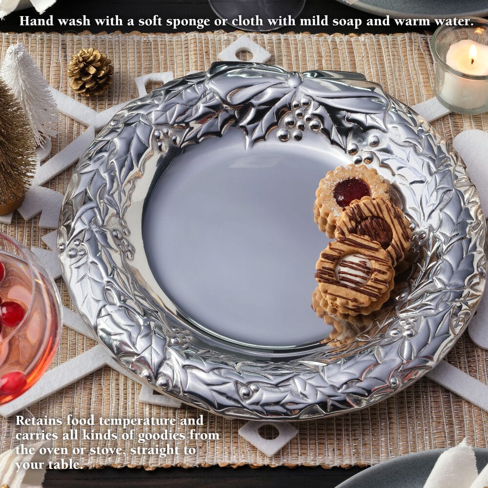 Holly Berries Wreath Serving Tray - Image 4