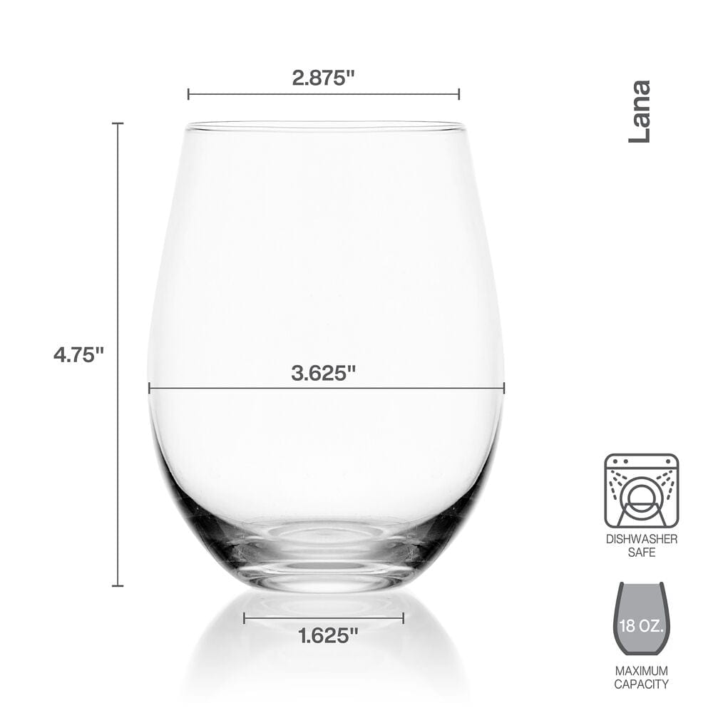Lana Set of 4 Stemless Wine Glasses - Image 3
