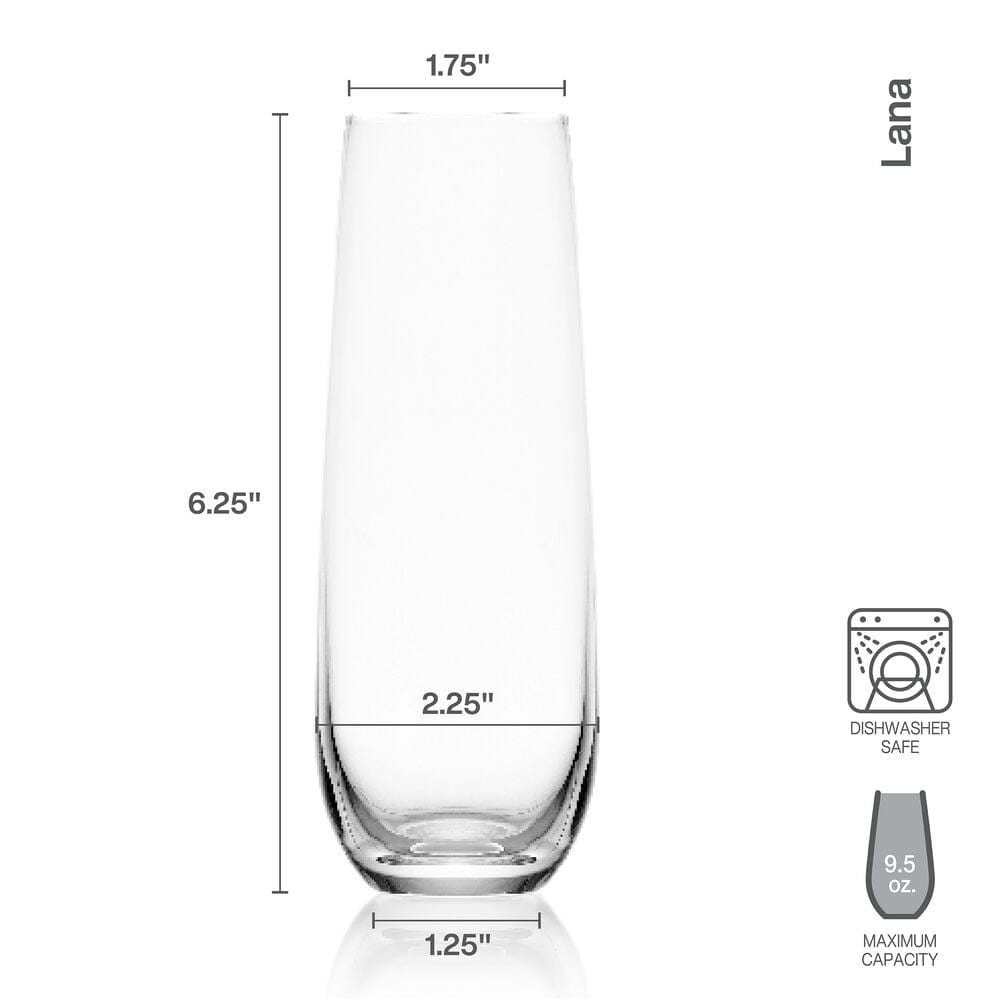 Lana Set of 4 Stemless Flute Glasses - Image 4