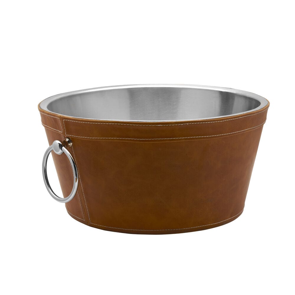 Faux Leather Stitched Beverage Tub - Image 6