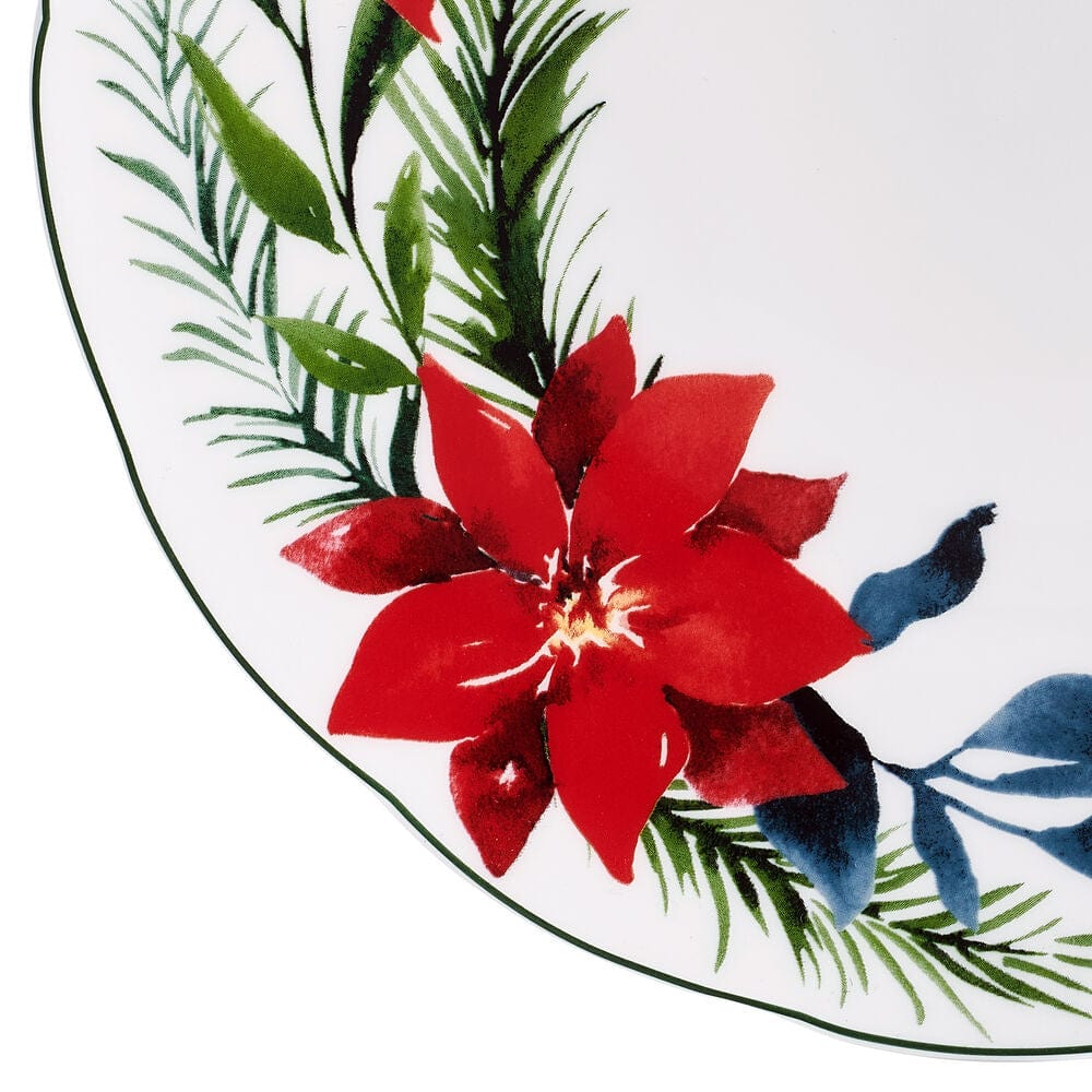 Merry Poinsettia 12 Piece Dinnerware Set. Service For 4 - Image 4