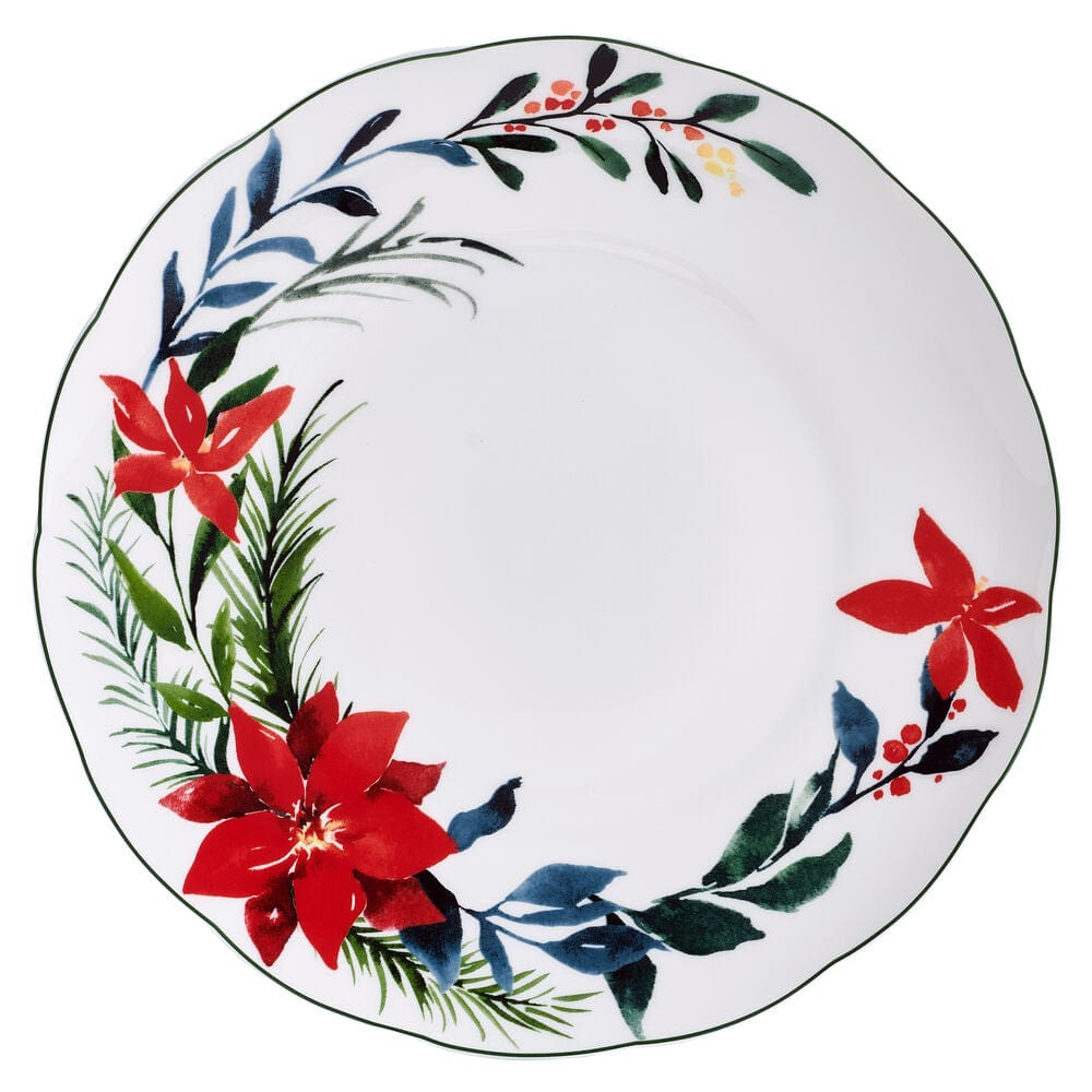 Merry Poinsettia 12 Piece Dinnerware Set. Service For 4 - Image 5