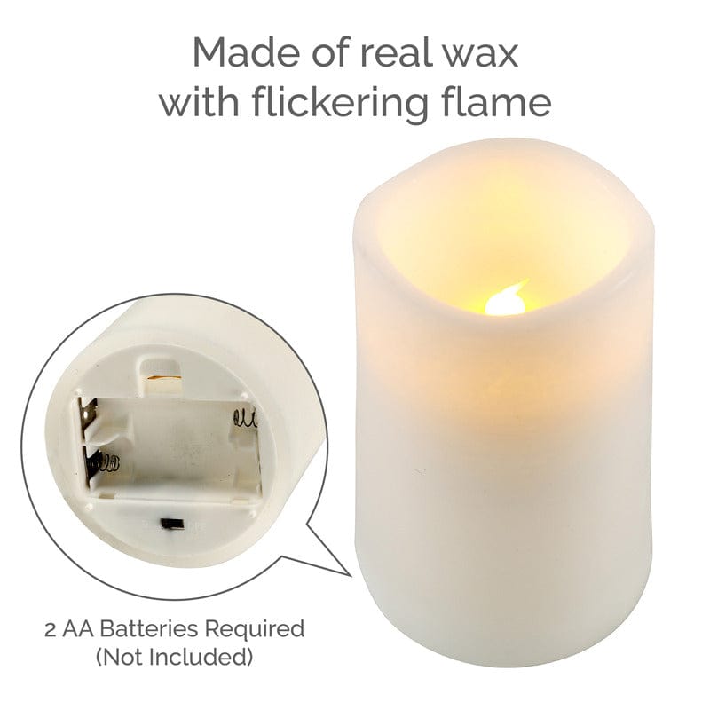 Flameless Set of 5 Wave Pillar LED Candles with Remote - Image 8