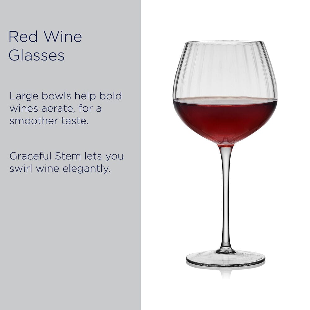 Optic Set of 4 Red Wine Glasses - Image 6