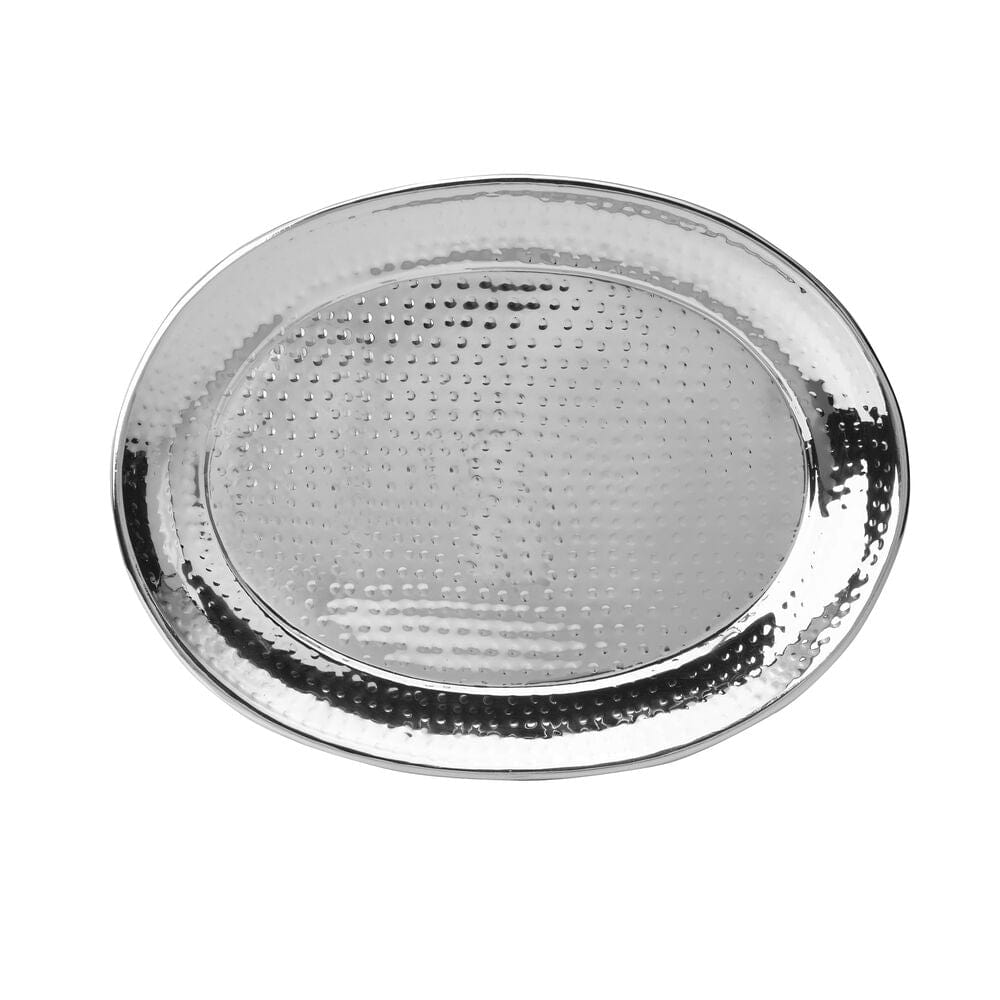 Radiance Hammered Oval Serving Tray - Image 3