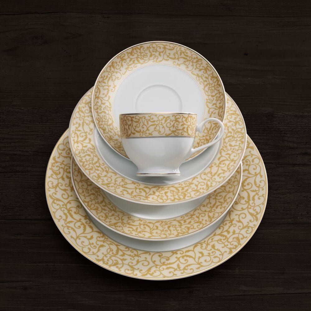 Parchment Gold 40 Piece Dinnerware Set. Service for 8 - Image 4