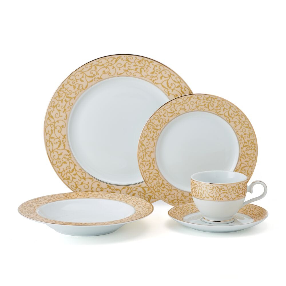 Parchment Gold 40 Piece Dinnerware Set. Service for 8 - Image 6