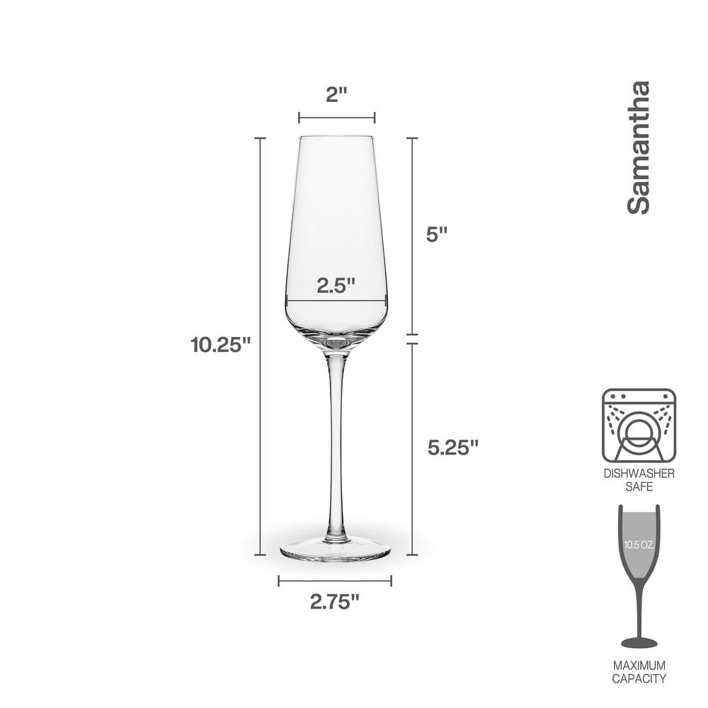 Samantha Set of 4 Flute Glasses - Image 4