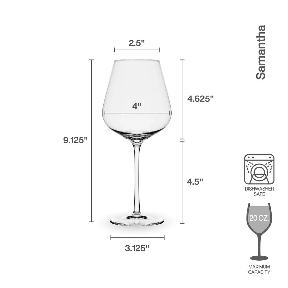 Samantha Set of 4 White Wine Glasses - Image 4