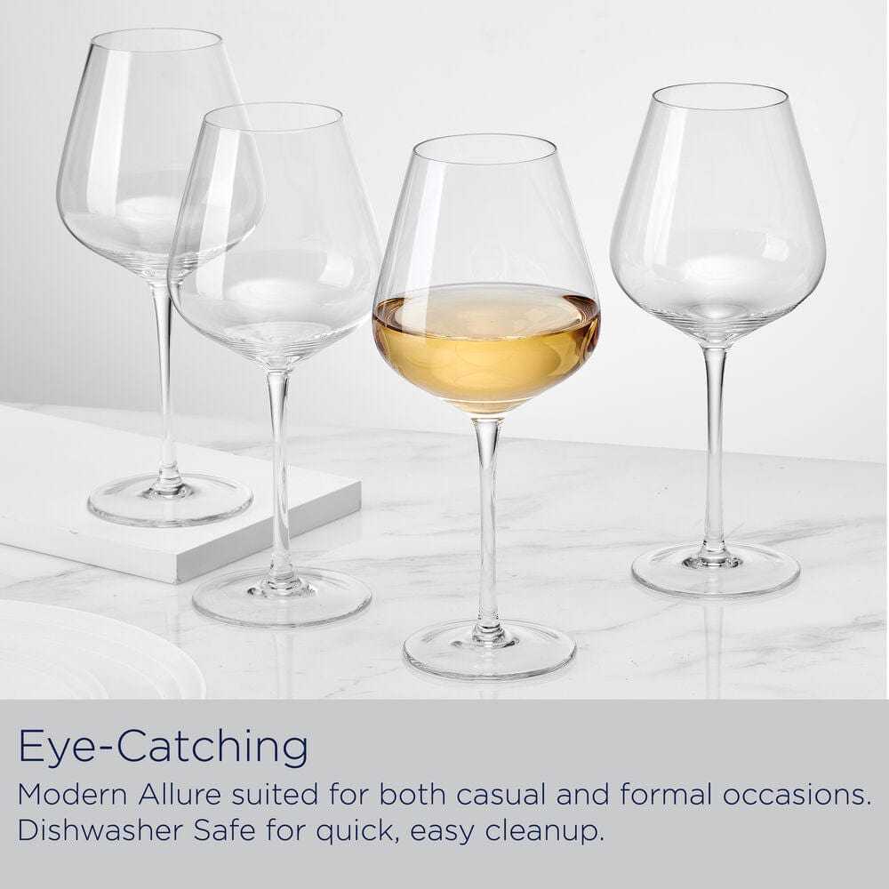 Samantha Set of 4 White Wine Glasses - Image 5