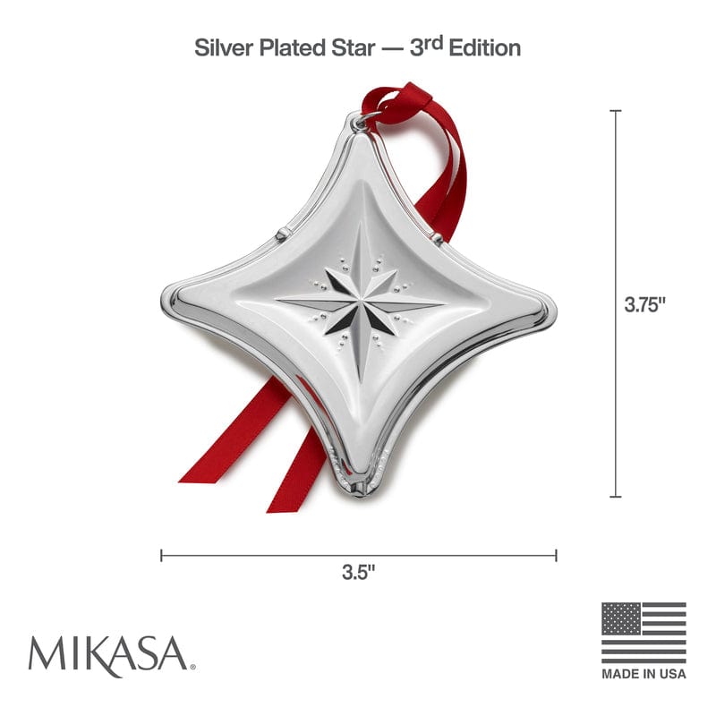 2024 Silver Plate Star Ornament 3rd Edition - Image 4