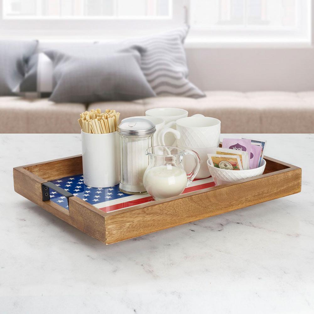 American Flag Lazy Susan Serve Tray - Image 2