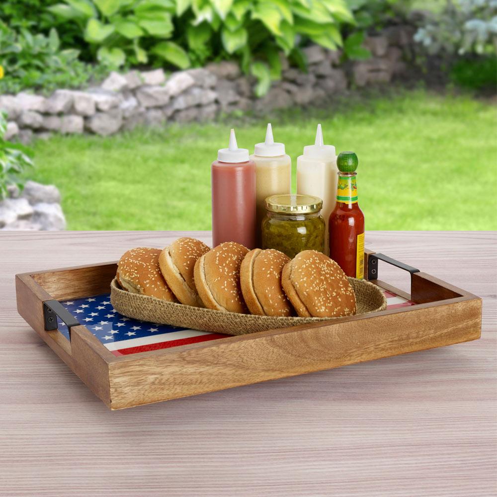 American Flag Lazy Susan Serve Tray - Image 3