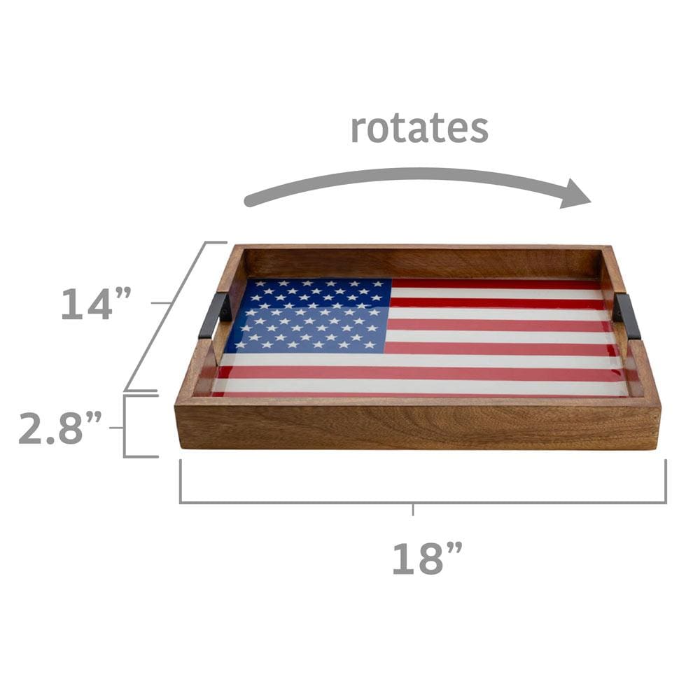 American Flag Lazy Susan Serve Tray - Image 5