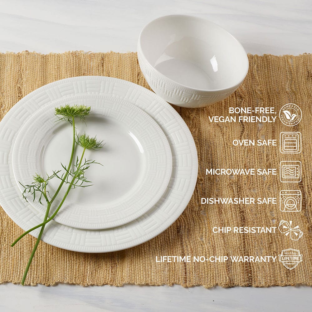 Ashlyn Vegan Bone? 12 Piece Dinnerware Set. Service for 4 - Image 2