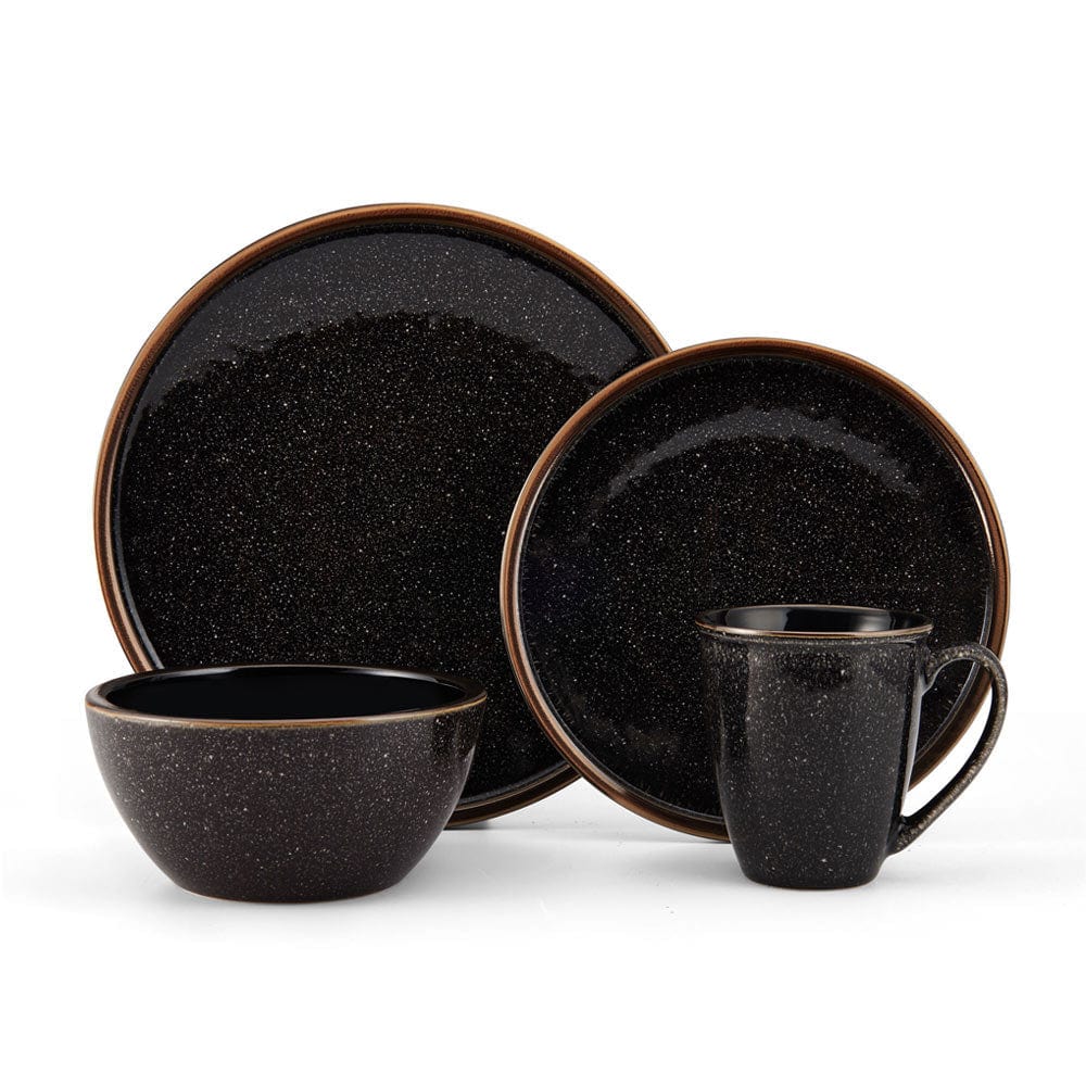 Barrett Black 16 Piece Dinnerware Set. Service for 4 - Image 6