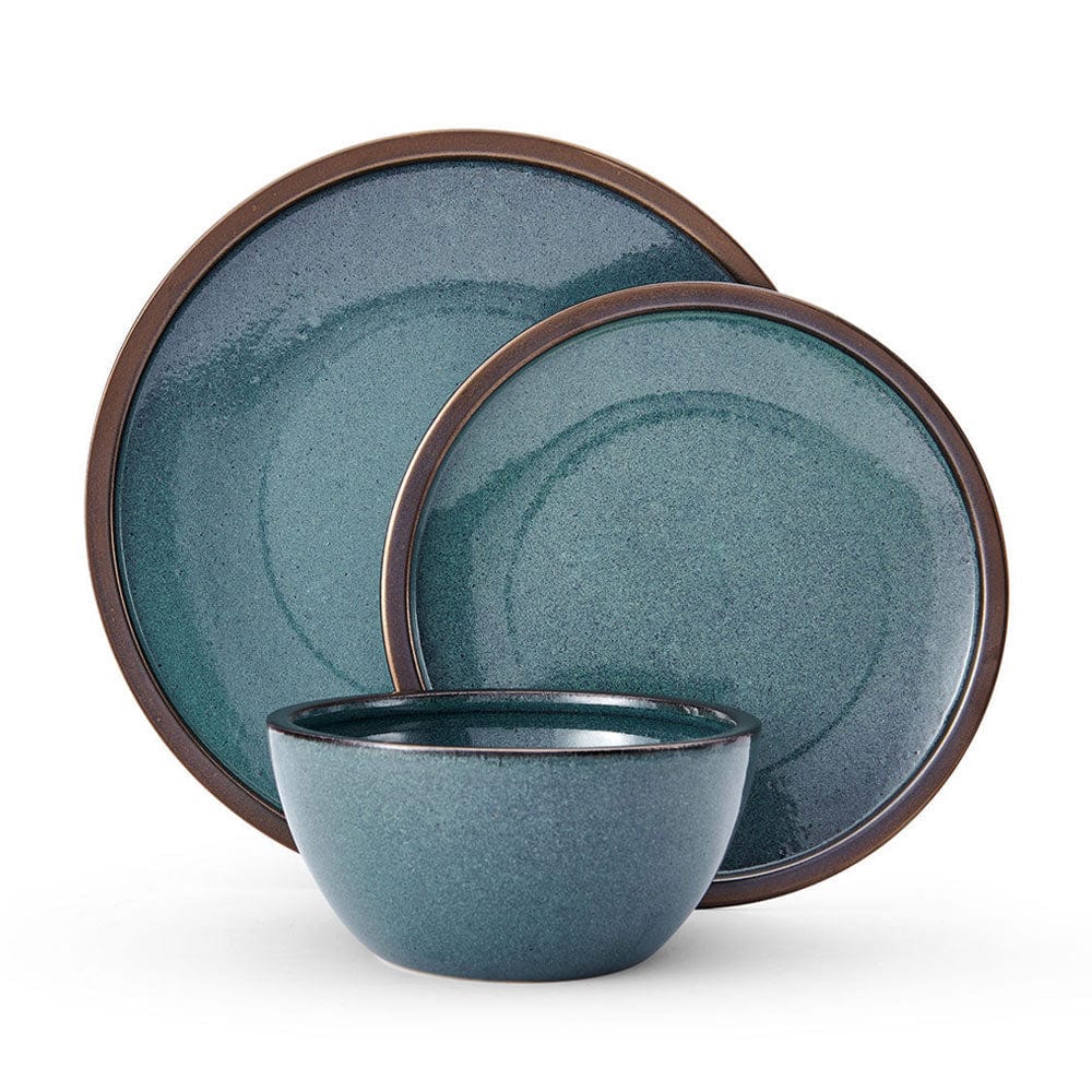 Barrett Green 12 Piece Dinnerware Set. Service for 4 - Image 9