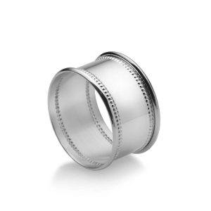 Beaded Sterling Napkin Ring
