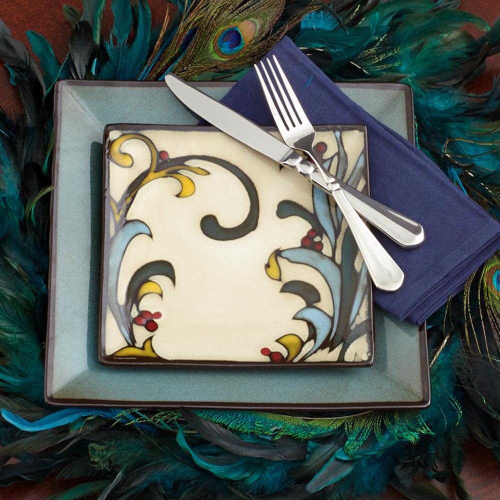 Belmont Set of 4 Square Leaves Salad Plates - Image 3