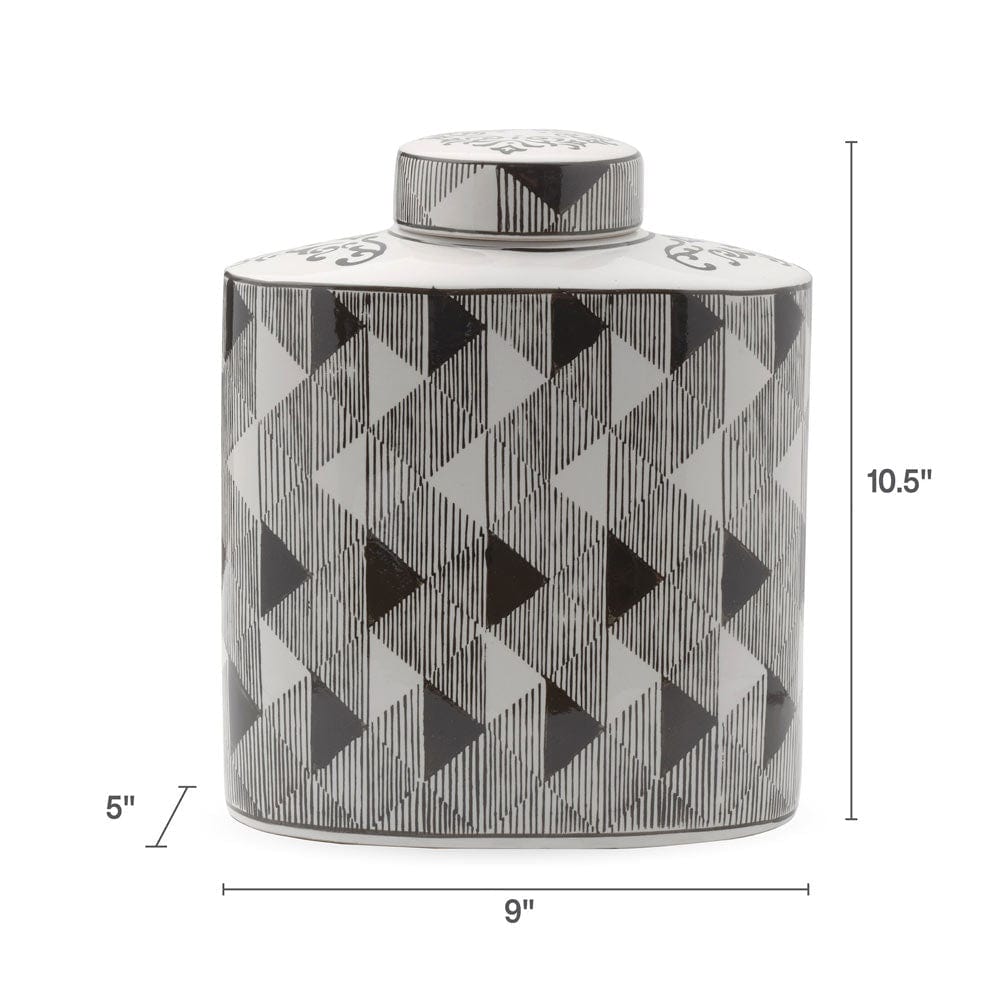 Diamond Decorative Oval Canister Vase - Image 4