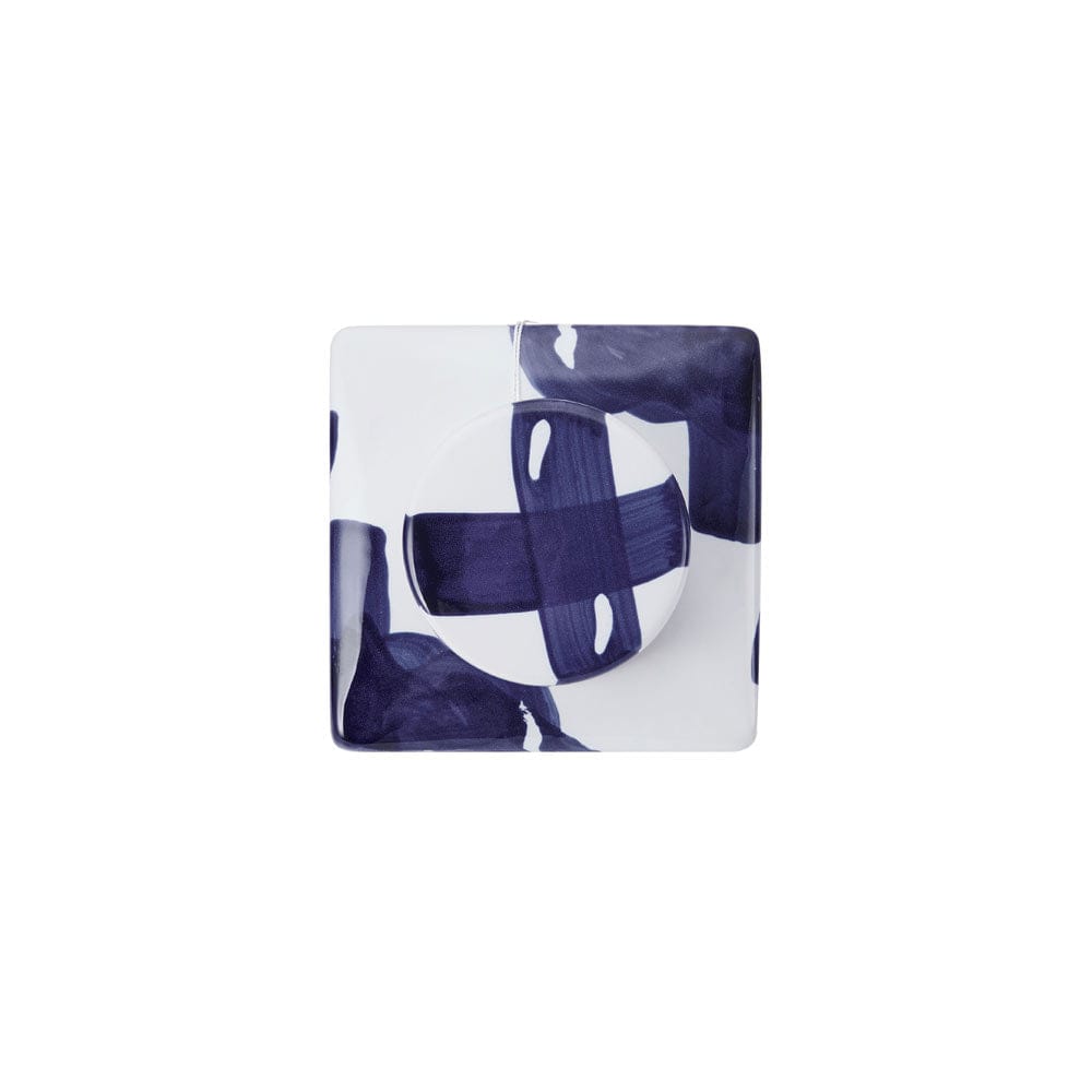 Paint Stroke Decorative Square Ginger Jar Canister Vase - Image 4