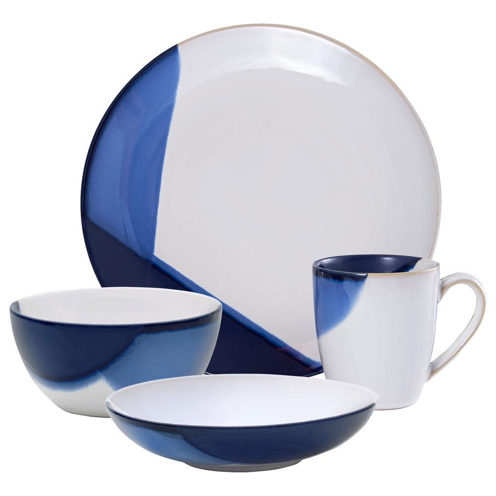 Caden Blue 16 Piece Dinnerware Set. Service for 4 - Image 2