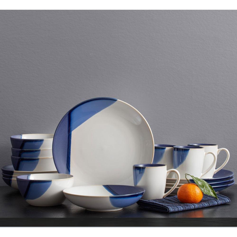 Caden Blue 16 Piece Dinnerware Set. Service for 4 - Image 5