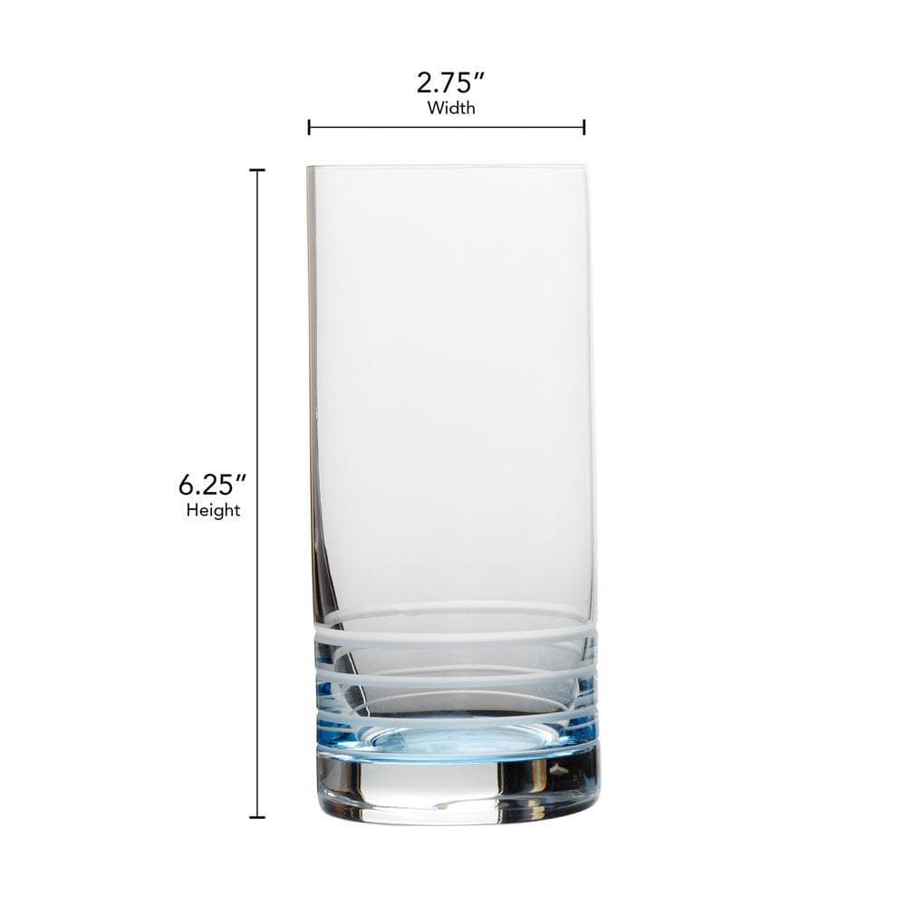Cal Blue Ombre Set of 4 Highball Glasses - Image 5