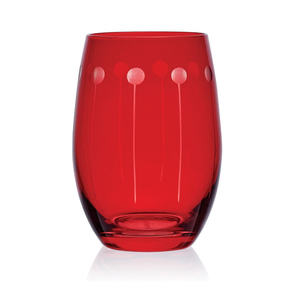 Cheers? Set of 6 Ruby Stemless Wine Glasses - Image 10