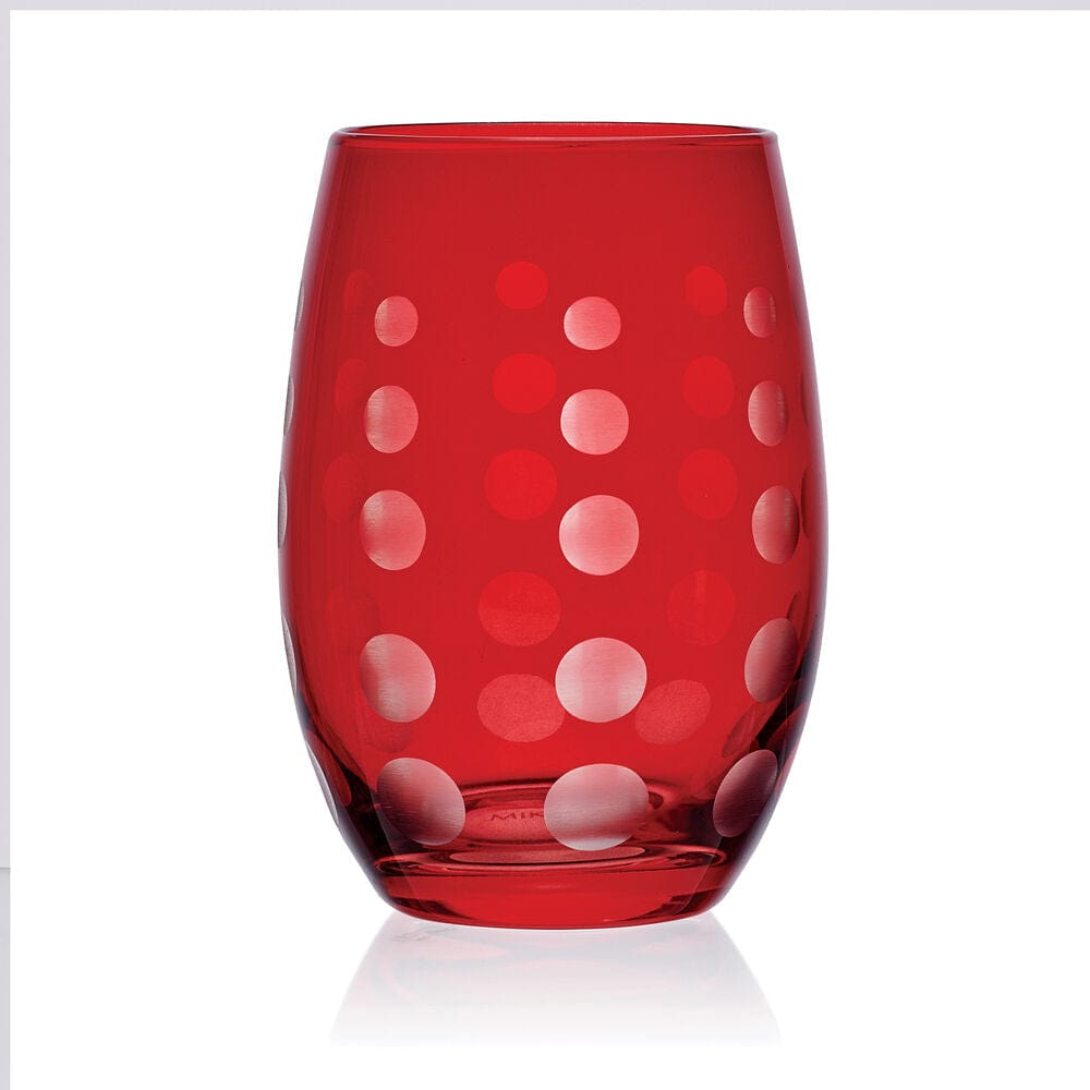 Cheers? Set of 6 Ruby Stemless Wine Glasses - Image 11
