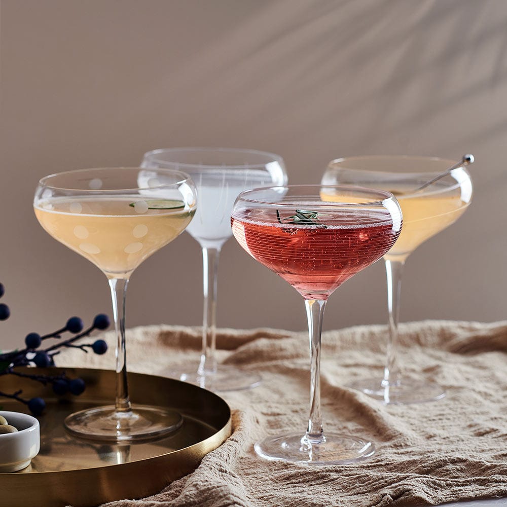 Cheers? Set of 4 Coupe Cocktail Glasses - Image 2