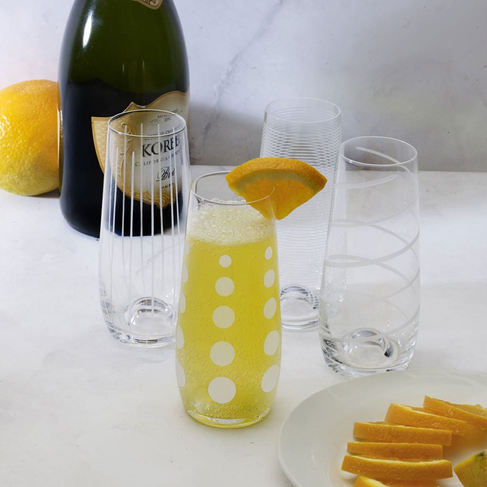 Cheers? Set of 4 Stemless Flute Glasses - Image 3