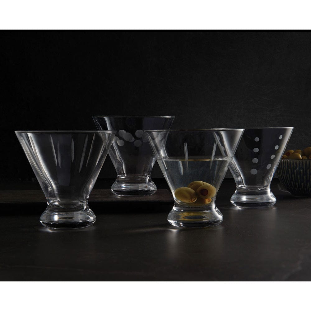 Cheers? Set of 4 Stemless Martini Glasses - Image 2