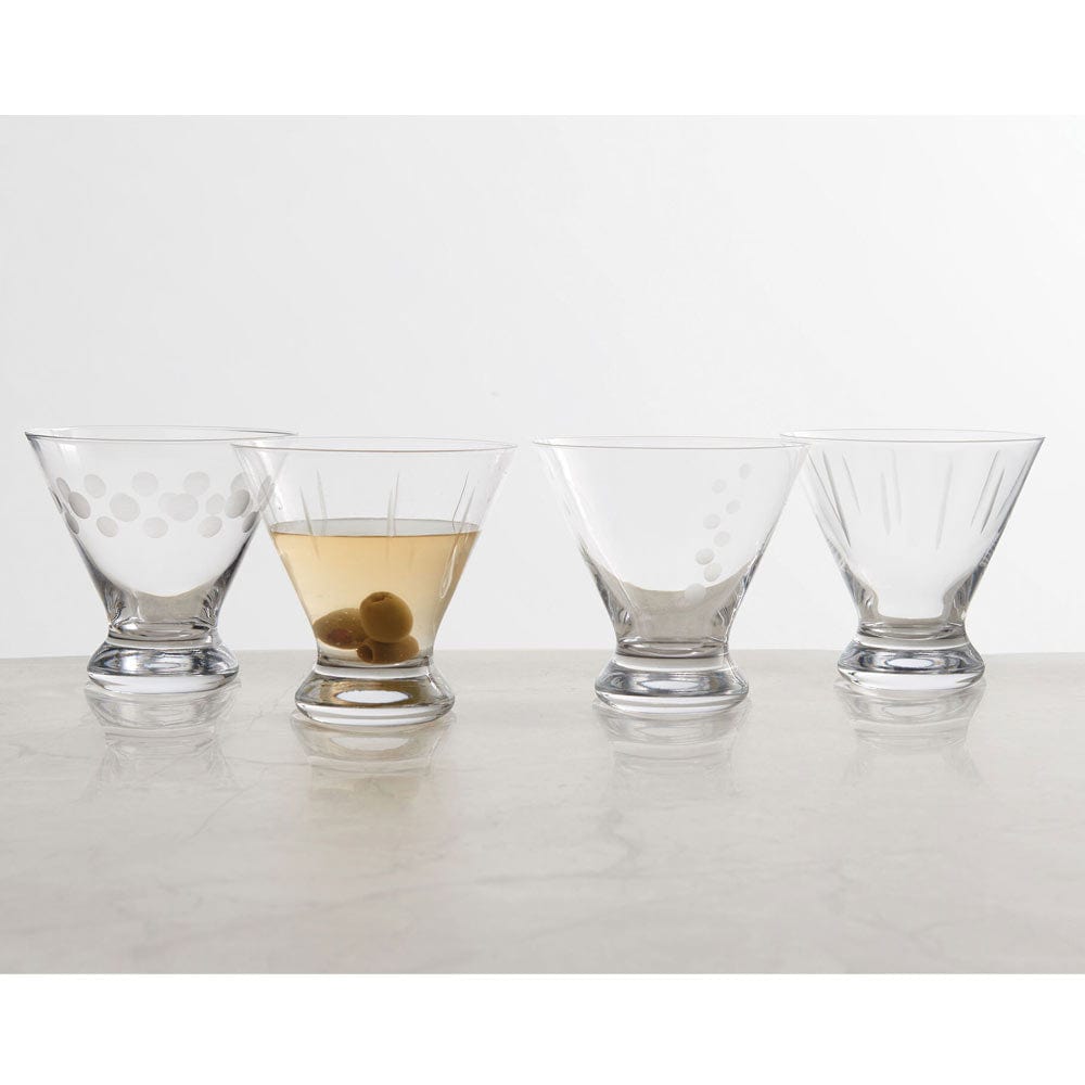 Cheers? Set of 4 Stemless Martini Glasses - Image 3