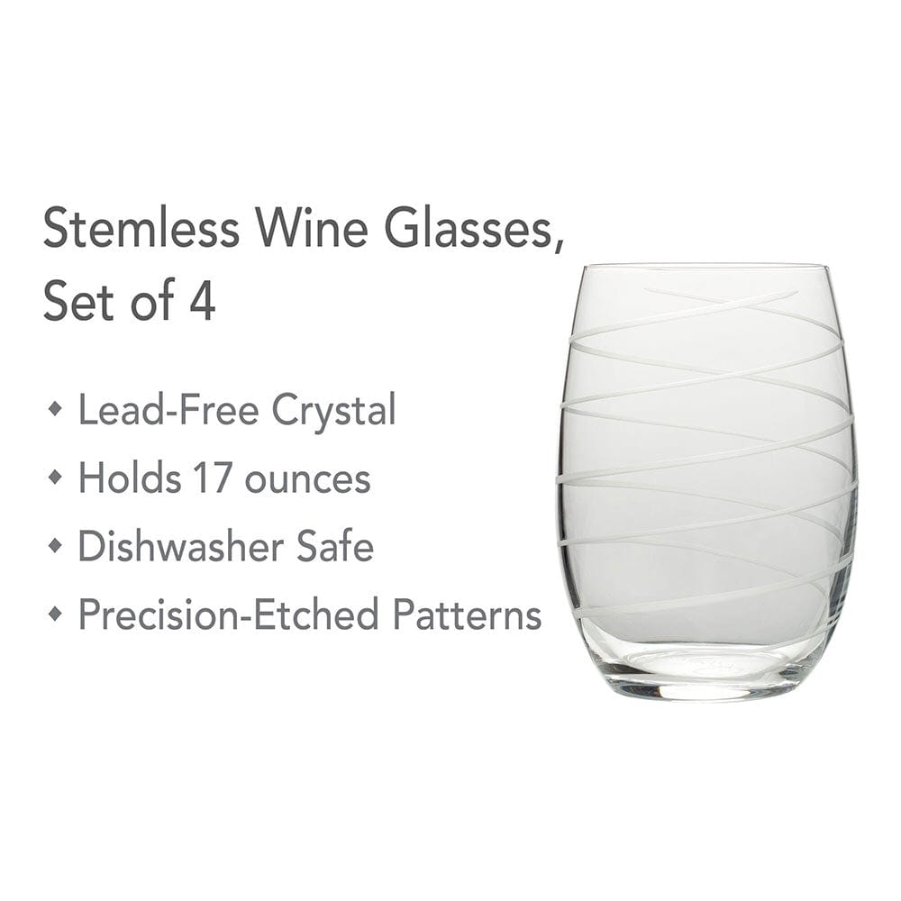 Cheers? Set of 4 Stemless Wine Glasses - Image 3