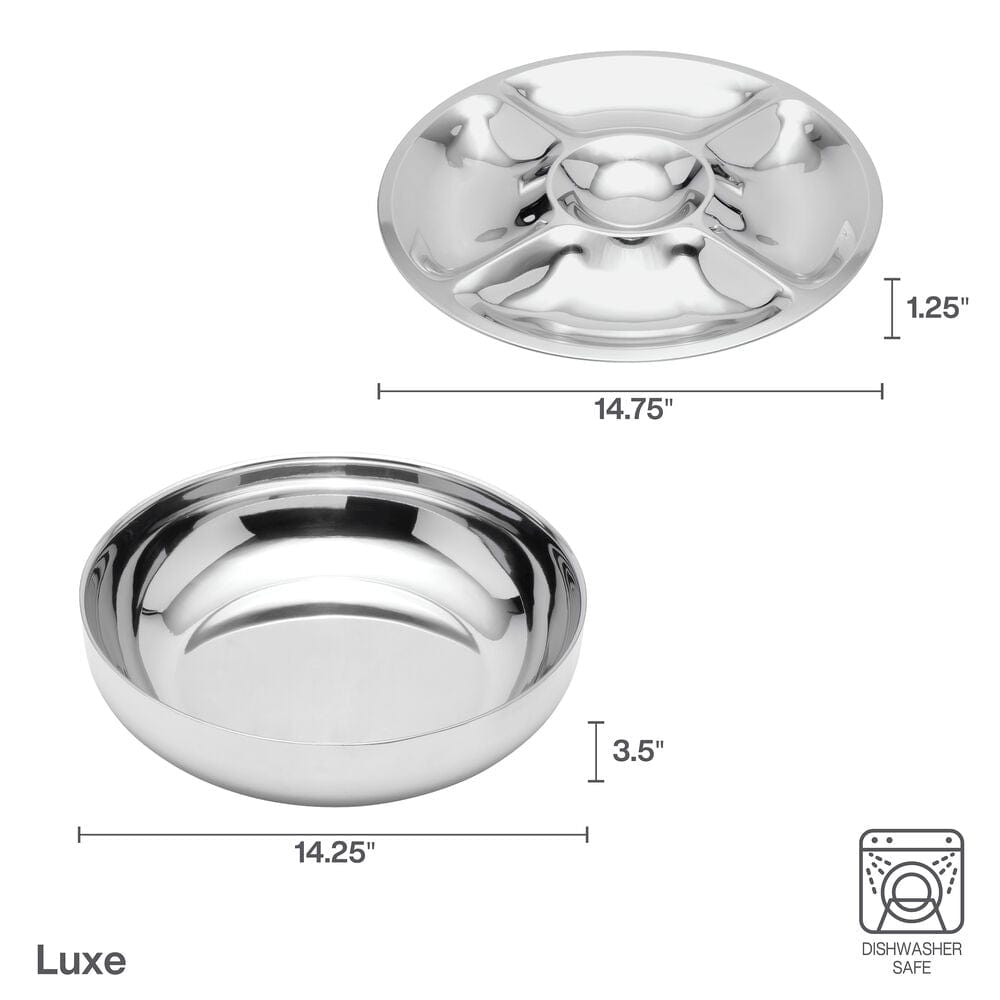 Luxe 2 Piece Chilled Chip and Dip Serving Tray - Image 3