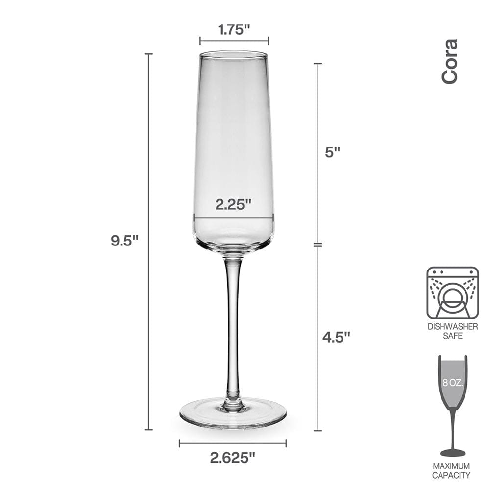 Cora Set of 4 Flute Glasses - Image 5