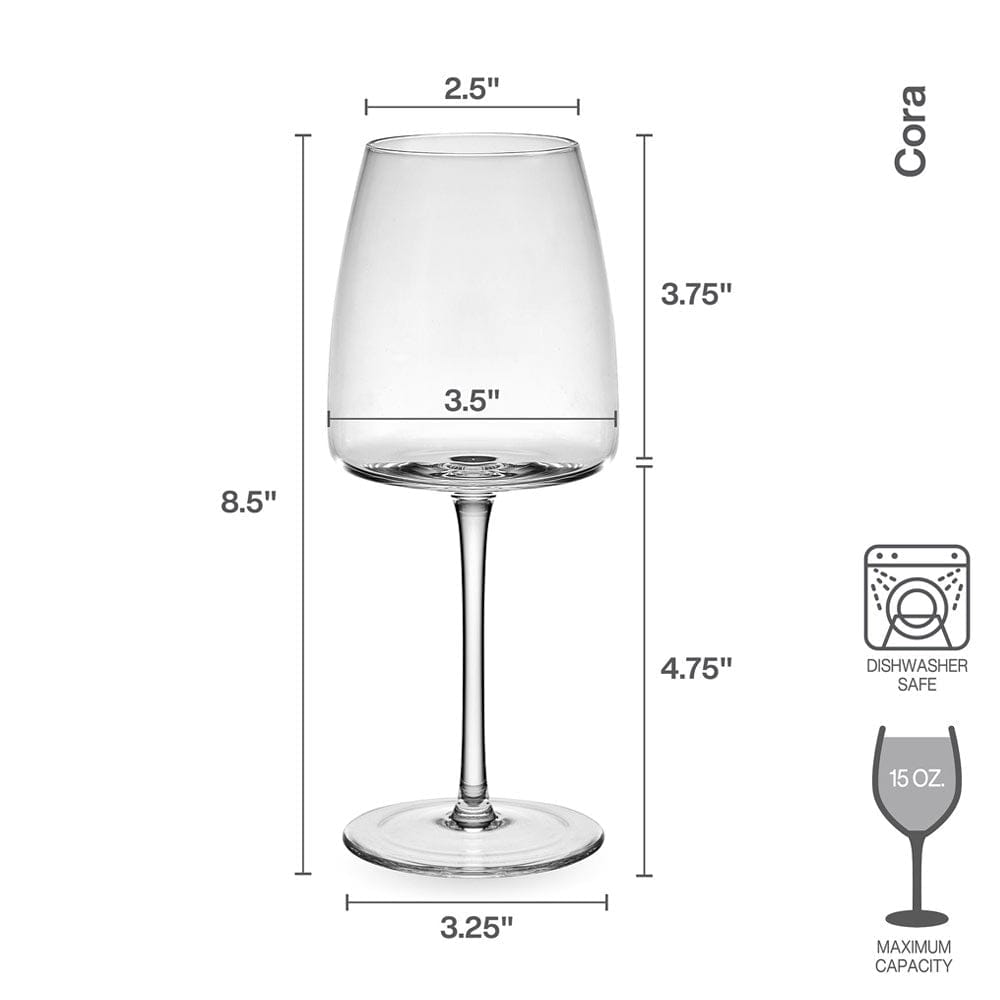 Cora Set of 4 Red Wine Glasses - Image 5