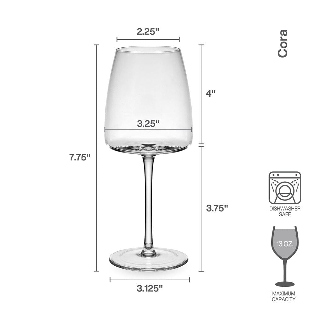 Cora Set of 4 White Wine Glasses - Image 4