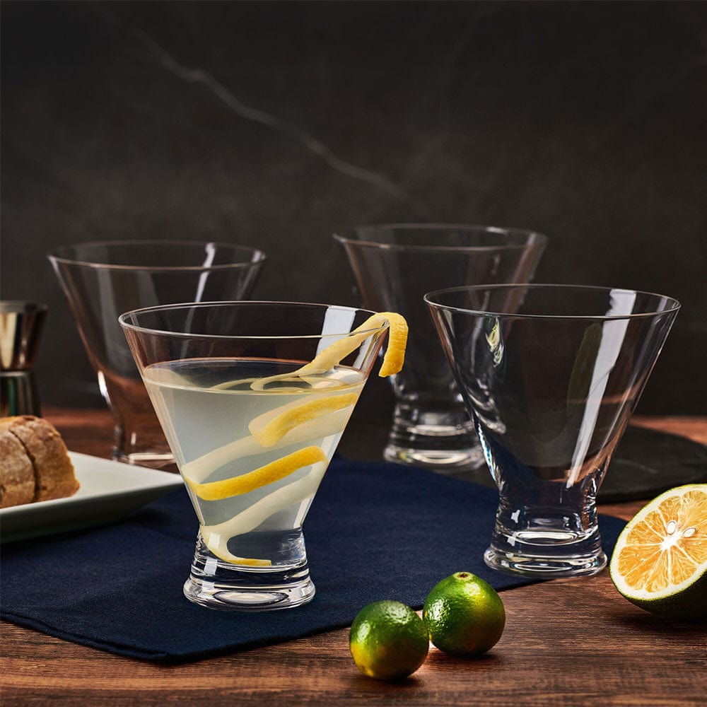 Craft Cocktail Set of 4 Stemless Martini Glasses - Image 3