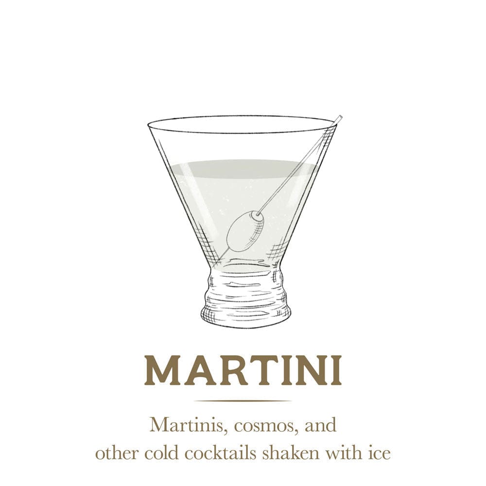 Craft Cocktail Set of 4 Stemless Martini Glasses - Image 4