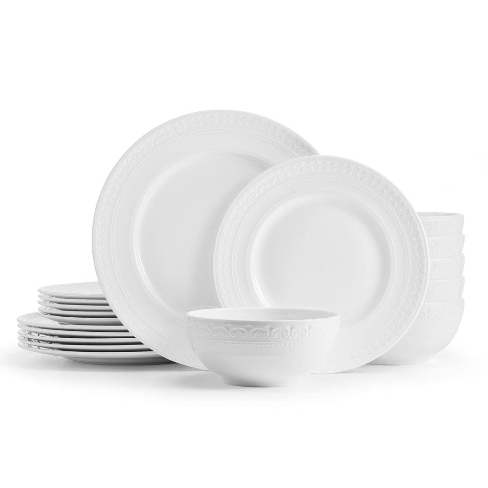Crown 18 Piece Dinnerware Set. Service for 6