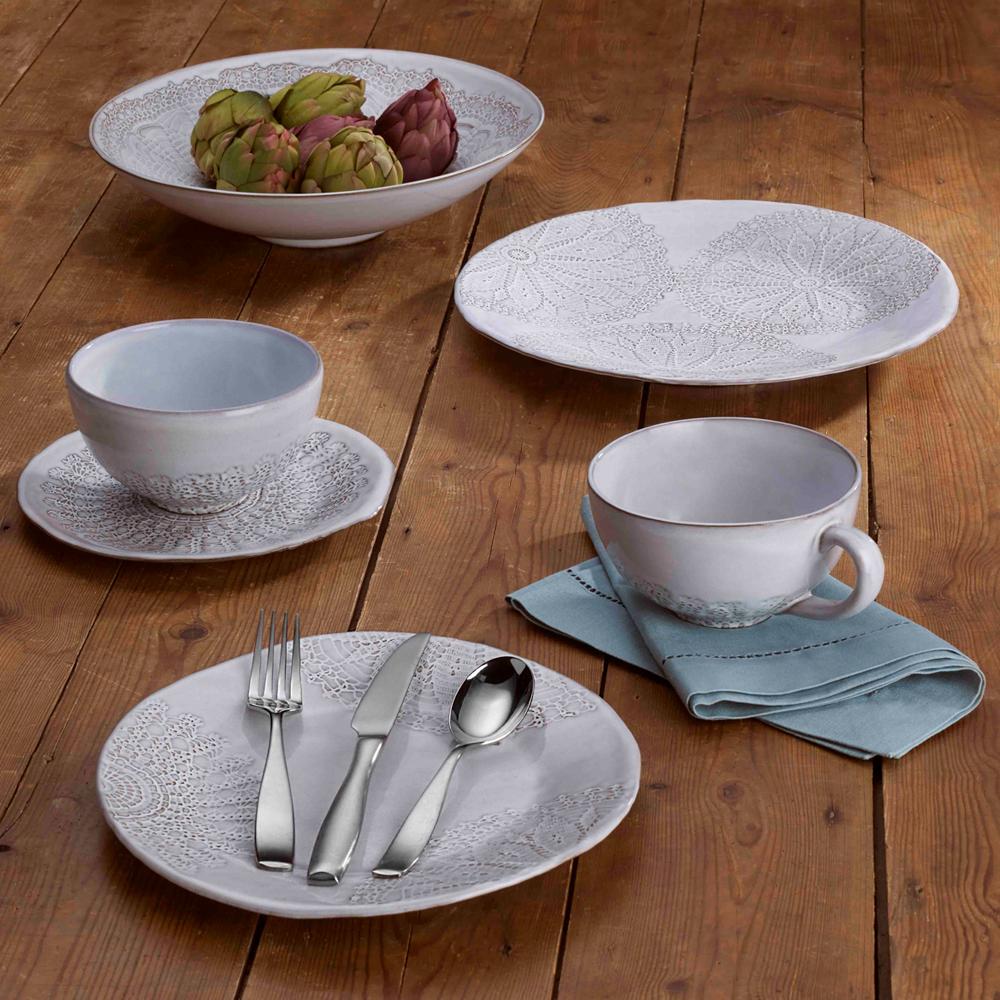 Daniela White 13 Inch Round Platter - Image 2