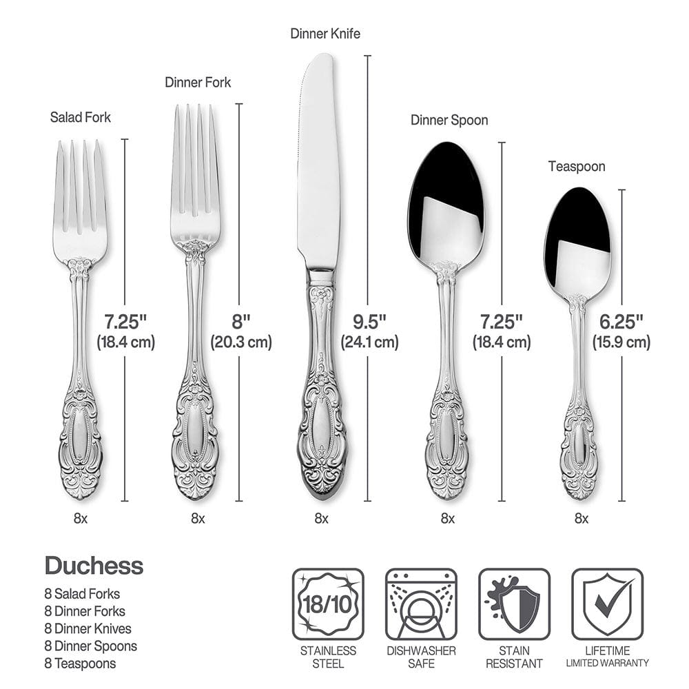 Duchess 45 Piece Flatware Set. Service for 8 - Image 4