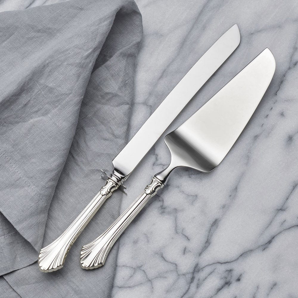 French Regency Sterling Wedding Cake Knife and Server Set - Image 2