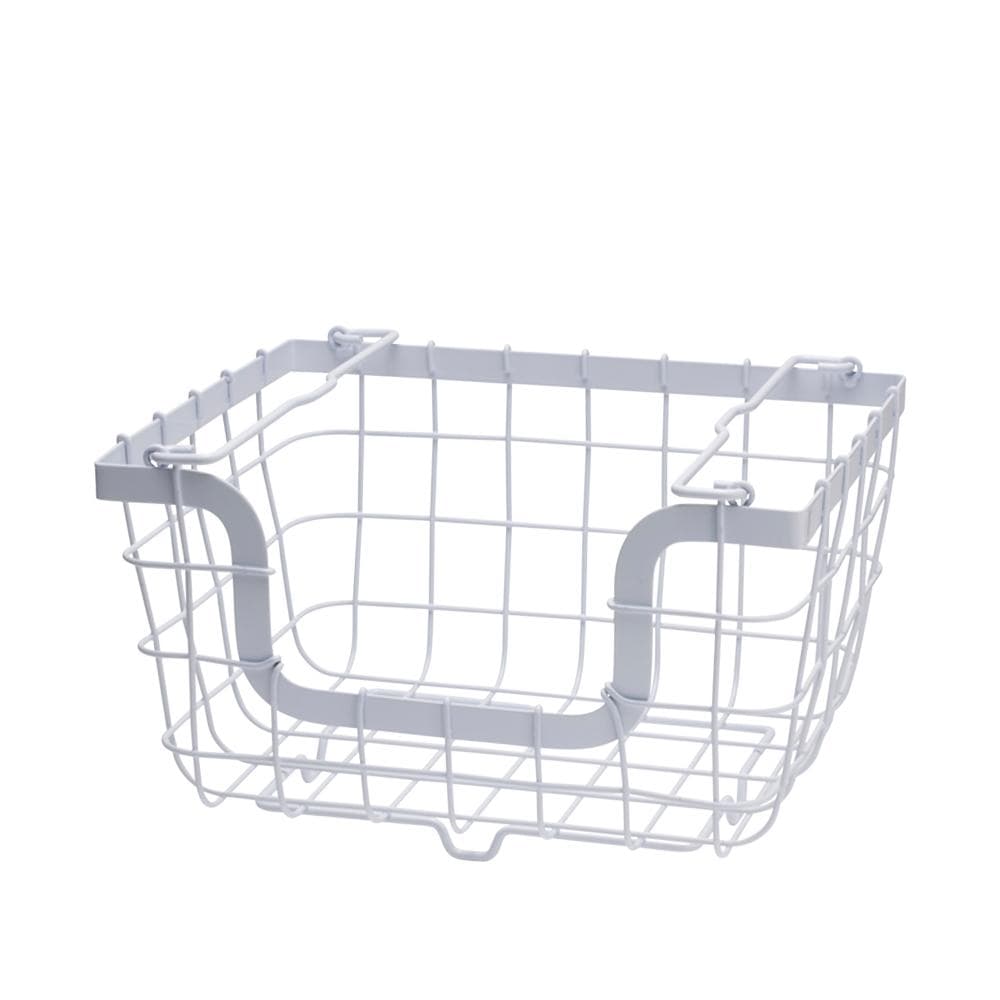 General Store White Stacking And Nesting Wire Organization Basket - Image 2