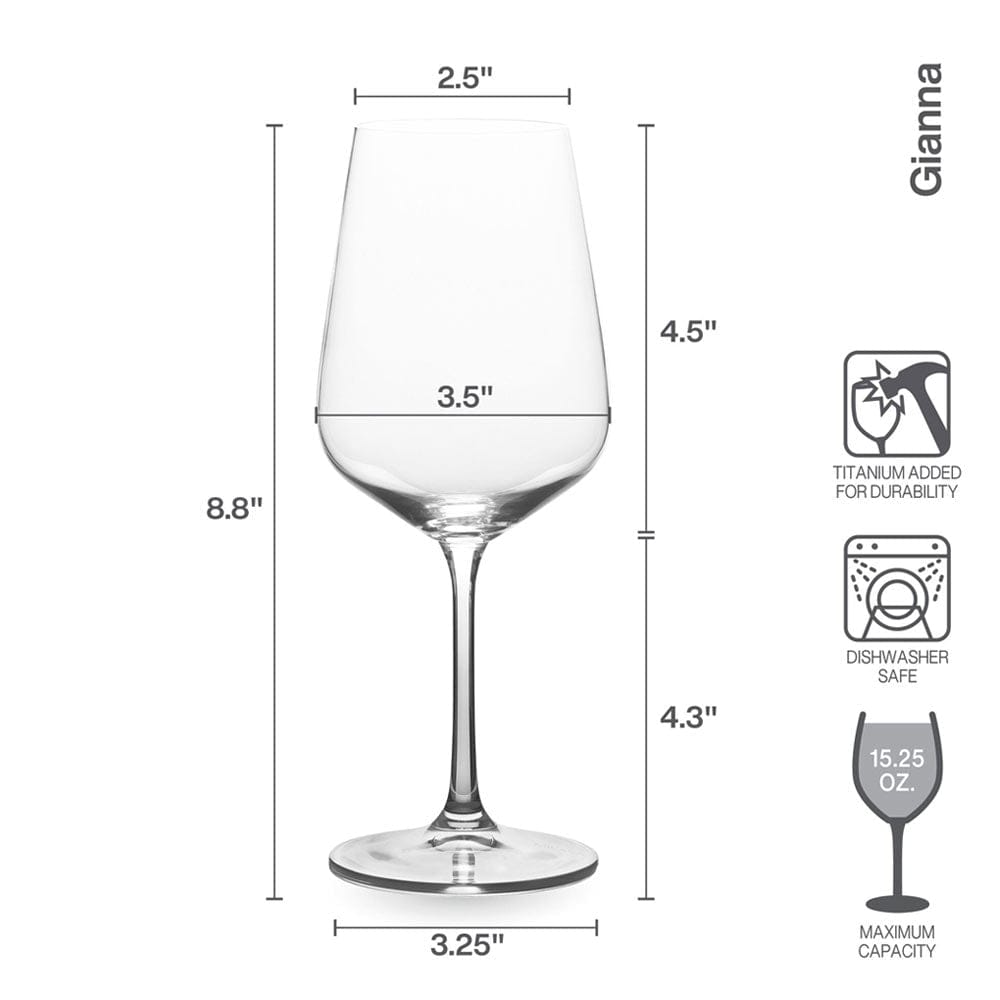 Gianna Ombre Sage Set of 4 White Wine Glasses - Image 3