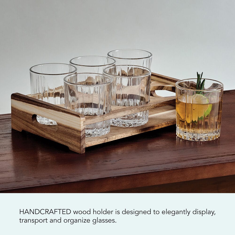 Glenwood 7 Piece Double Old Fashioned Bar Caddy Set - Image 7